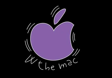 W the mac stylized comic book style humorist drawings Stock Illustration