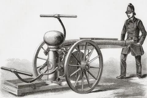 W. Roberts Portable Hand Engine in Running Order.  From A Concise History of Th Foto stock