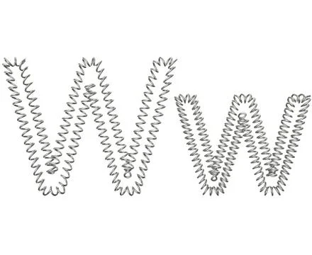 The "W" of a spring Stock Illustration