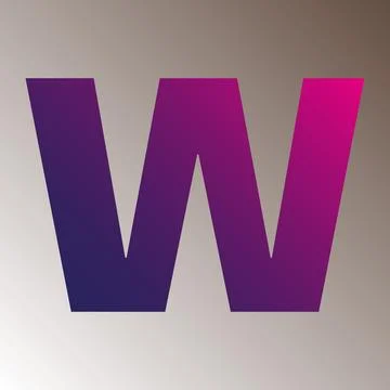 W text gradient color letter mark logo template vector design Stock-Illustration