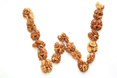W is for walnut Stock Photos