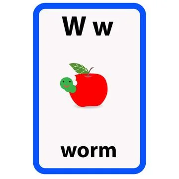 W from worm Stock Illustration