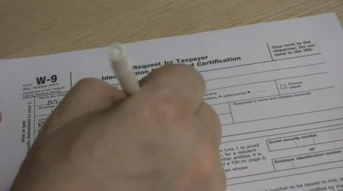 W9TaxForm Video stock 327398