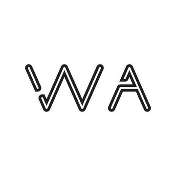 Wa initial letter vector logo icon Stock Illustration