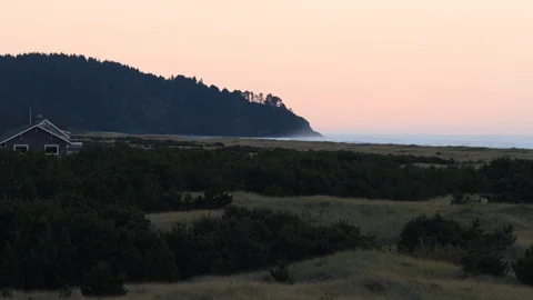 WA ocean view with cottage Stock Footage 87308402