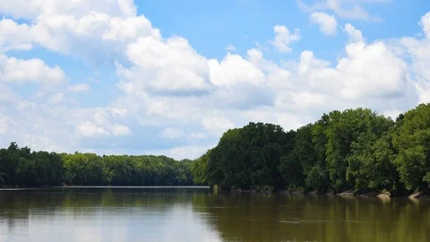 Wabash River Time Lapse 01 Video stock 112568595