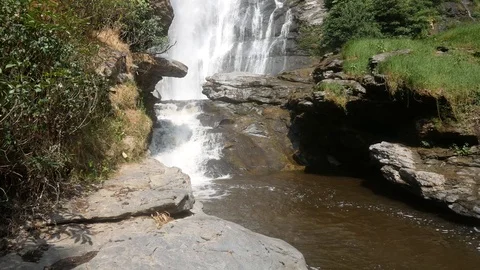Wachirathan Falls in Doi Inthanon National Park in Thailand Stock Footage 124142934