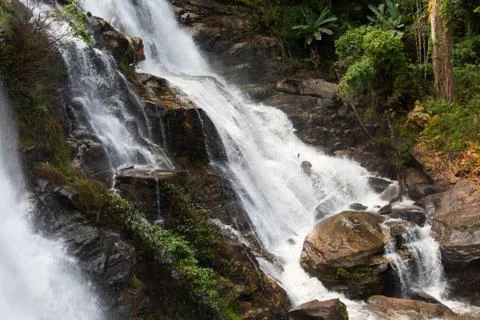 Wachirathan waterfall Stock Photos