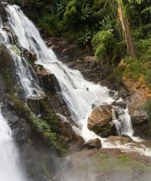 Wachirathan waterfall Stock Photos