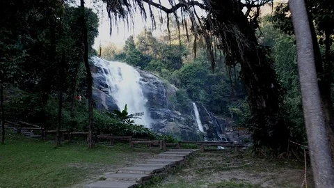Wachirathan Waterfall.4K-1 Stock Footage 128415936