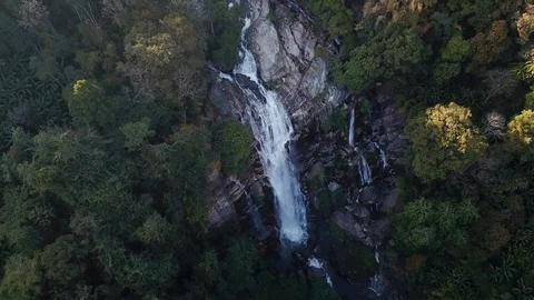 Wachirathan Waterfall.4K-5 Stock Footage 128415584