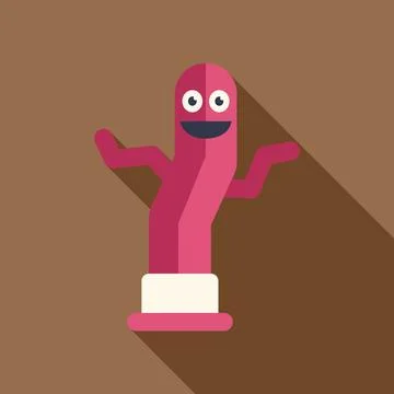 Wacky waving inflatable arm flailing tube man dancing happily Stock Illustration