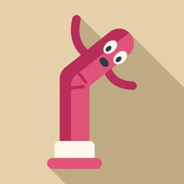 Wacky waving inflatable arm flailing tube man dancing in the wind Stock Illustration