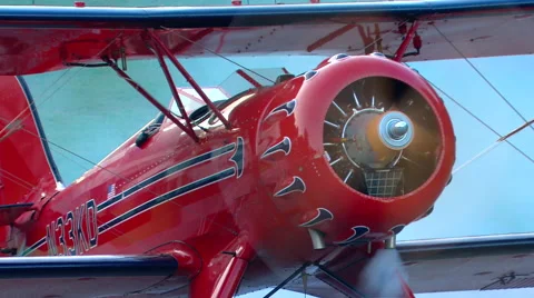 WACO Aircraft at Twilight Start Vídeo Stock 68544537