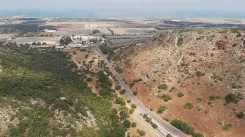 Wadi between the slopes of Mount Carmel. Northern Israel. Видео 113296978