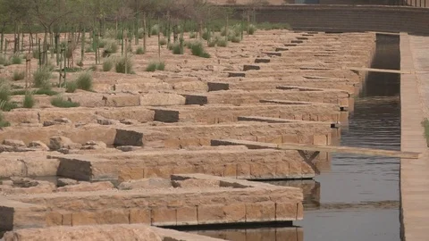 Wadi Hanifa Wetlands in Riyadh KSA (2) Stock Footage