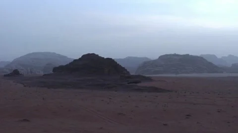 Wadi Rum desert evening Stock Footage 8729039
