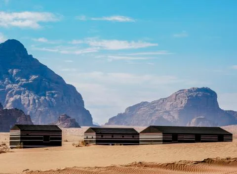 Wadi Rum Desert in Jordan Stock Photos
