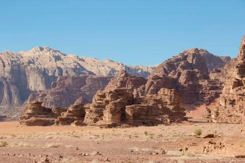 Wadi Rum desert landscape, Jordan Foto stock