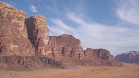 Wadi Rum Desert Mountains Video stock 76204289