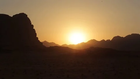 Wadi Rum desert sunset timelapse Vídeo Stock 95559417