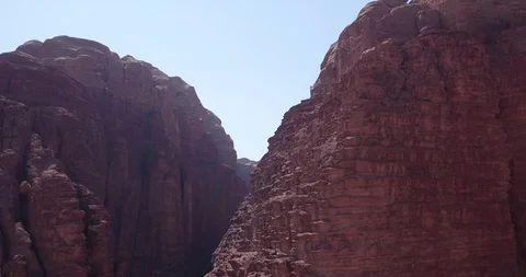 Wadi Rum DJI 4K_mountain elevating Stock Footage 90288145