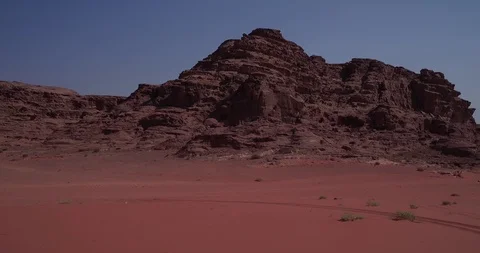Wadi Rum Drone DJI 4K- Fly to mountain Stock Footage 90288351