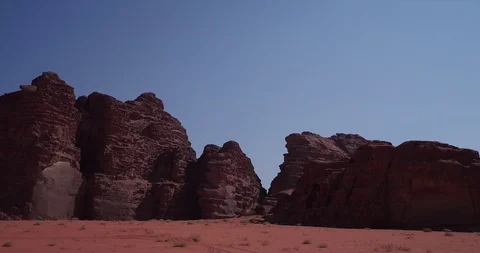Wadi Rum Drone DJI 4K - Burrah canyon sands Stock Footage 90288708