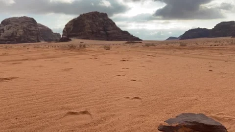 Wadi Rum Footprint Stock Footage 231989999