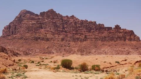 Wadi Rum landscape Stock Photos