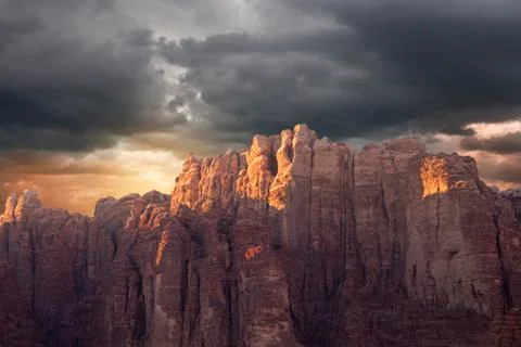 Wadi rum mountains 스톡 사진