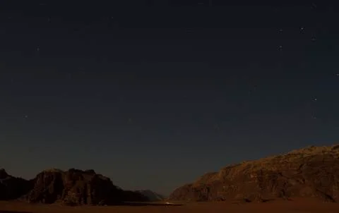 Wadi rum by night Stock Photos