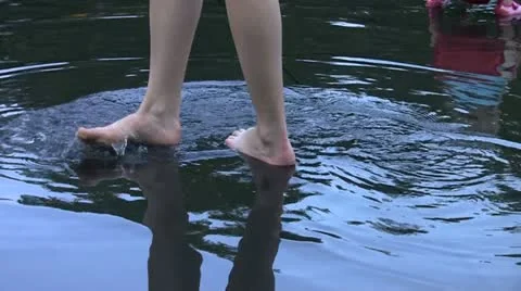 Wading Girl Stock Footage 11516760