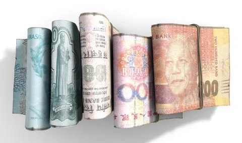 Wads Of Brics Notes Pile Light Illustrazione stock