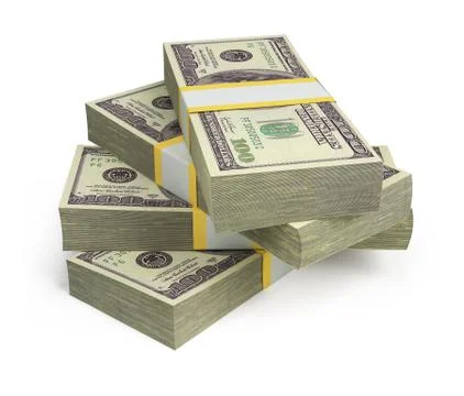 Wads of dollars Stock Illustration