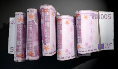 Wads Of Notes Pile Dark Illustrazione stock