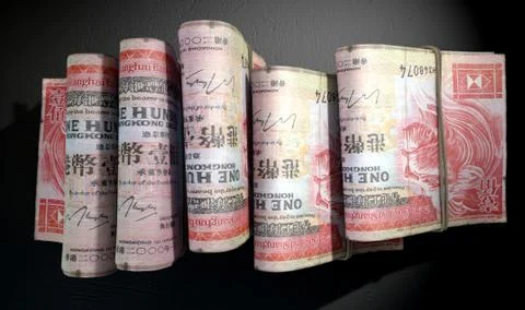 Wads Of Notes Pile Dark Illustrazione stock