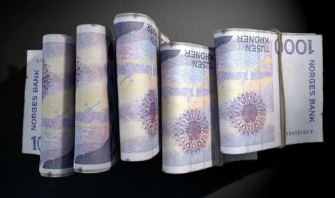 Wads Of Notes Pile Dark Stock Illustration