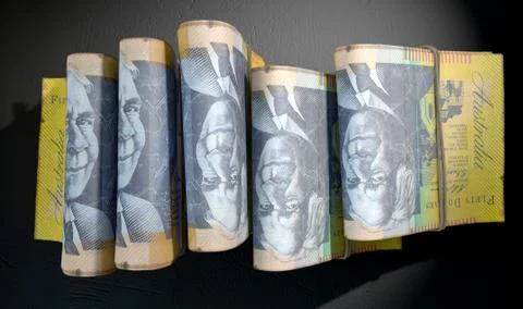 Wads Of Notes Pile Dark Stock Illustration