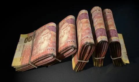 Wads Of Notes Pile Dark イラスト素材