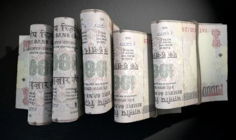 Wads Of Notes Pile Dark イラスト素材