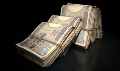 Wads Of Notes Pile Dark Stock Illustration