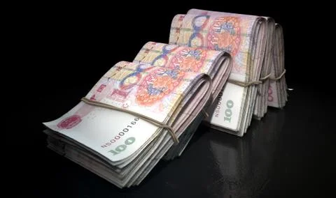 Wads Of Notes Pile Dark イラスト素材