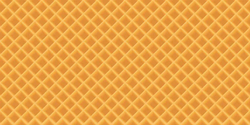 Wafer 3D seamless pattern yellow brown colors illustration. Ice cream cone .. イラスト素材