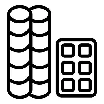 Wafer biscuit icon outline vector. Bakery sweet goods Stock Illustration