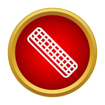 Wafer biscuit icon in red circle frame Stock Illustration