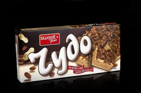 Wafer cake with peanuts Choudo Stockfoto's
