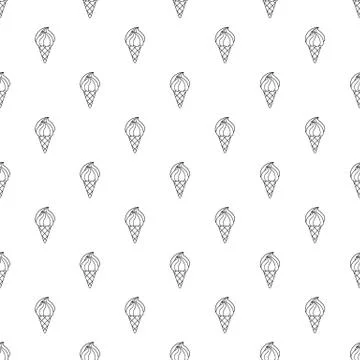 Wafer ice cream pattern vector seamless 스톡 일러스트