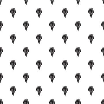 Wafer ice cream pattern vector seamless Stock Illustration