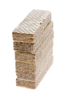 Wafer isolated on white Stock Photos